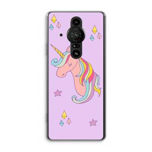 CaseCompany Roze eenhoorn: Sony Xperia Pro-I Transparant Hoesje