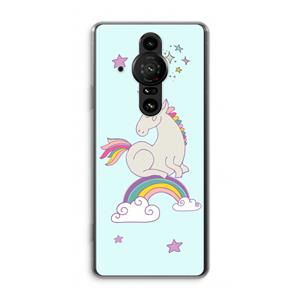 CaseCompany Regenboog eenhoorn: Sony Xperia Pro-I Transparant Hoesje