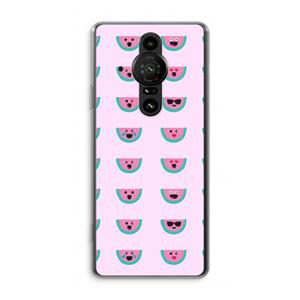 CaseCompany Smiley watermeloenprint: Sony Xperia Pro-I Transparant Hoesje