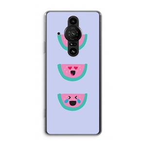 CaseCompany Smiley watermeloen: Sony Xperia Pro-I Transparant Hoesje