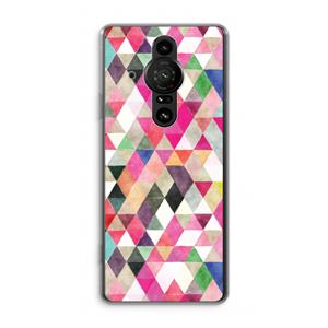 CaseCompany Gekleurde driehoekjes: Sony Xperia Pro-I Transparant Hoesje