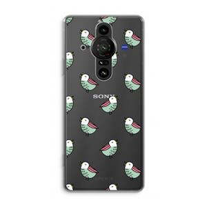 CaseCompany Vogeltjes: Sony Xperia Pro-I Transparant Hoesje