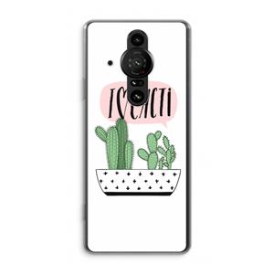 CaseCompany I love cacti: Sony Xperia Pro-I Transparant Hoesje