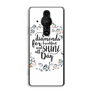 CaseCompany Diamonds: Sony Xperia Pro-I Transparant Hoesje