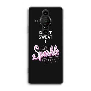 CaseCompany Sparkle quote: Sony Xperia Pro-I Transparant Hoesje