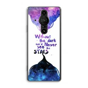 CaseCompany Stars quote: Sony Xperia Pro-I Transparant Hoesje