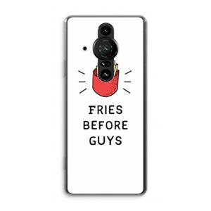 CaseCompany Fries before guys: Sony Xperia Pro-I Transparant Hoesje