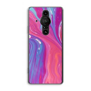 CaseCompany Paarse stroom: Sony Xperia Pro-I Transparant Hoesje