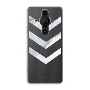 CaseCompany Marmeren pijlen: Sony Xperia Pro-I Transparant Hoesje