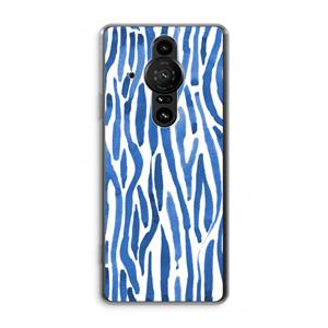 CaseCompany Blauwe nerven: Sony Xperia Pro-I Transparant Hoesje