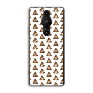 CaseCompany Poop emoji: Sony Xperia Pro-I Transparant Hoesje