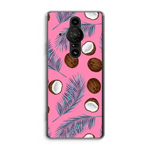 CaseCompany Kokosnoot roze: Sony Xperia Pro-I Transparant Hoesje