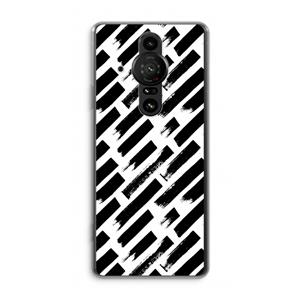CaseCompany Zwarte vegen: Sony Xperia Pro-I Transparant Hoesje