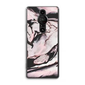 CaseCompany Roze stroom: Sony Xperia Pro-I Transparant Hoesje