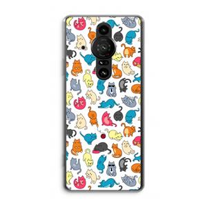CaseCompany Kleurrijke katten: Sony Xperia Pro-I Transparant Hoesje