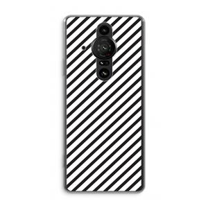 CaseCompany Strepen zwart-wit: Sony Xperia Pro-I Transparant Hoesje