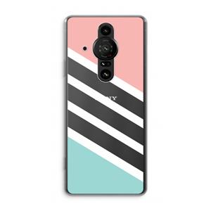 CaseCompany Strepen pastel: Sony Xperia Pro-I Transparant Hoesje