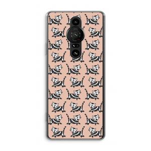 CaseCompany Zwarte poes: Sony Xperia Pro-I Transparant Hoesje