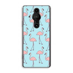 CaseCompany Anything Flamingoes: Sony Xperia Pro-I Transparant Hoesje