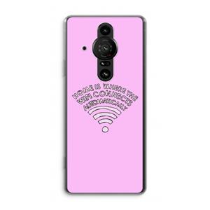 CaseCompany Home Is Where The Wifi Is: Sony Xperia Pro-I Transparant Hoesje