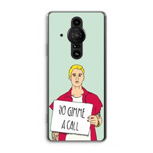 CaseCompany Gimme a call: Sony Xperia Pro-I Transparant Hoesje