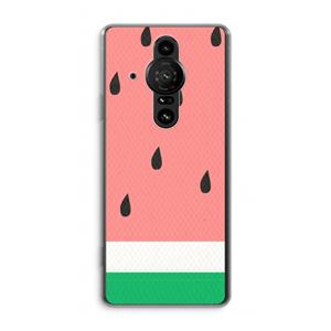 CaseCompany Watermeloen: Sony Xperia Pro-I Transparant Hoesje