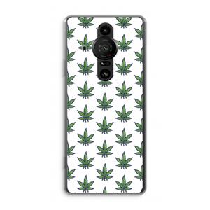 CaseCompany Weed: Sony Xperia Pro-I Transparant Hoesje