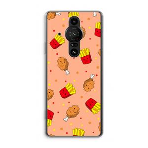CaseCompany Chicken 'n Fries: Sony Xperia Pro-I Transparant Hoesje