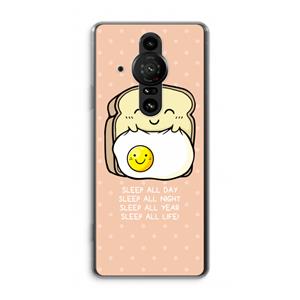 CaseCompany Sleep All Day: Sony Xperia Pro-I Transparant Hoesje