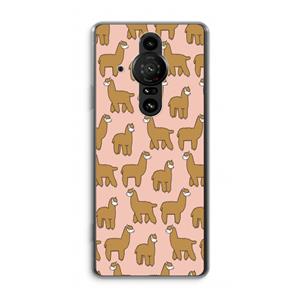 CaseCompany Alpacas: Sony Xperia Pro-I Transparant Hoesje