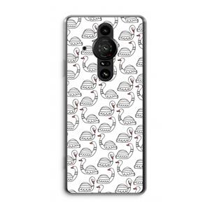CaseCompany Zwanen: Sony Xperia Pro-I Transparant Hoesje