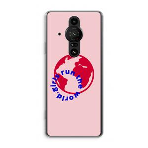 CaseCompany Run The World: Sony Xperia Pro-I Transparant Hoesje
