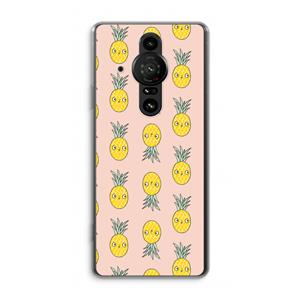 CaseCompany Ananas: Sony Xperia Pro-I Transparant Hoesje
