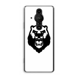 CaseCompany Angry Bear (white): Sony Xperia Pro-I Transparant Hoesje
