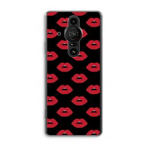 CaseCompany Lips: Sony Xperia Pro-I Transparant Hoesje