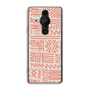 CaseCompany Marrakech Pink: Sony Xperia Pro-I Transparant Hoesje