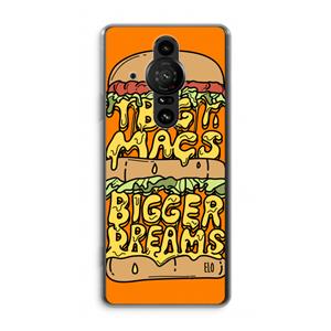 CaseCompany Big Macs Bigger Dreams: Sony Xperia Pro-I Transparant Hoesje