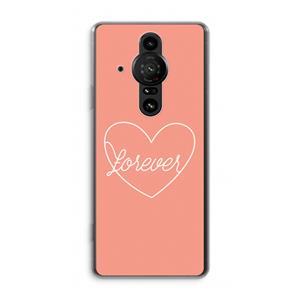 CaseCompany Forever heart: Sony Xperia Pro-I Transparant Hoesje