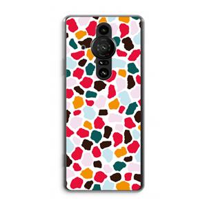 CaseCompany Colored Giraffe: Sony Xperia Pro-I Transparant Hoesje
