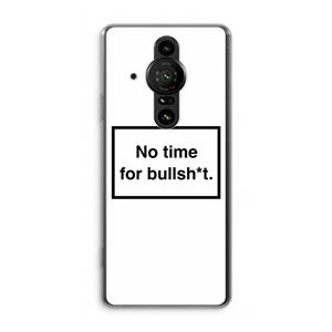 CaseCompany No time: Sony Xperia Pro-I Transparant Hoesje