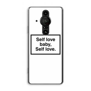 CaseCompany Self love: Sony Xperia Pro-I Transparant Hoesje