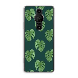 CaseCompany Monstera leaves: Sony Xperia Pro-I Transparant Hoesje