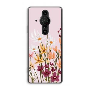 CaseCompany Painted wildflowers: Sony Xperia Pro-I Transparant Hoesje