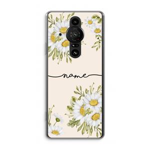 CaseCompany Daisies: Sony Xperia Pro-I Transparant Hoesje