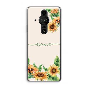 CaseCompany Zonnebloemen: Sony Xperia Pro-I Transparant Hoesje