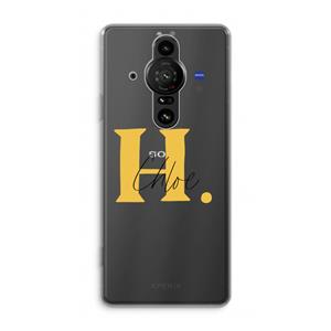 CaseCompany Amber Script: Sony Xperia Pro-I Transparant Hoesje