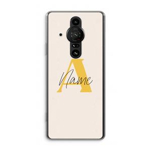 CaseCompany Amber Script: Sony Xperia Pro-I Transparant Hoesje