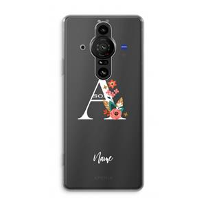 CaseCompany Pink Bouquet: Sony Xperia Pro-I Transparant Hoesje