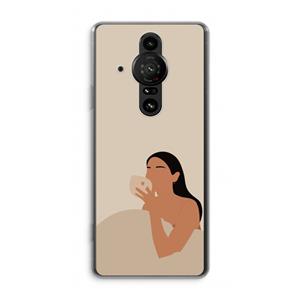 CaseCompany Fresh coffee: Sony Xperia Pro-I Transparant Hoesje