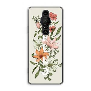 CaseCompany Hello bloemen: Sony Xperia Pro-I Transparant Hoesje